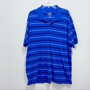 St John’s Bay Men’s Legacy Blue and White Striped Polo Shirt
